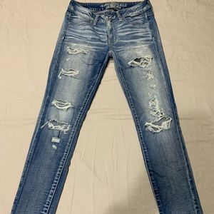 American Eagle skinny ripped jeans
